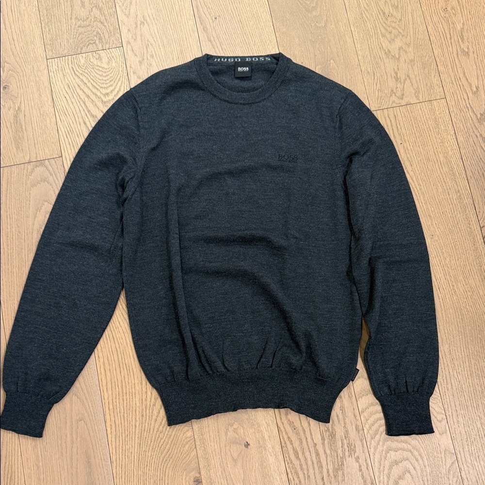 Hugo Boss Dark Gray Crewneck Sweater